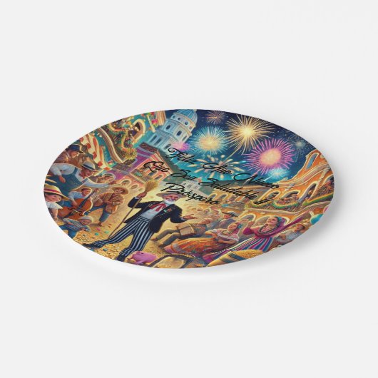 New Year's Eve Celebration El Año Viejo Papieren Bordje (Gekanteld)