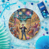 New Year's Eve Celebration El Año Viejo Papieren Bordje (Feest)