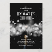 New Year's Eve Champagne Sparkler Invitations Kaart (Voorkant)