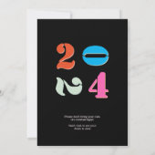 New Years Eve Champagne Tower Diner Cocktail Bash Kaart (Achterkant)