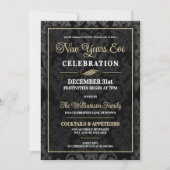 New Years Eve Cocktail Party Invitation Kaart (Voorkant)