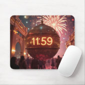 New Year's Eve Countdown Clock with Fireworks Muismat (Met muis)