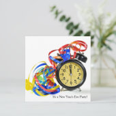 New Years Eve Feestklok Kaart (Staand voorkant)