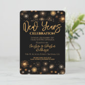 New Years Eve Firework Party Kaart (Staand voorkant)