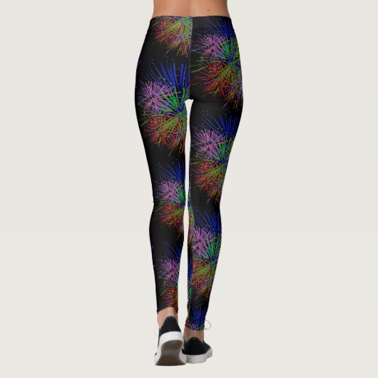New Years Eve Fireworks feestdag Leggings (Achterkant)