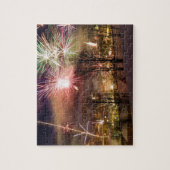 New Year's Eve Fireworks in Niederau Tyrol Austria Legpuzzel (Verticaal)