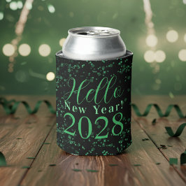New Year's Eve Green Black Sparkle Party Favor Blikjeskoeler