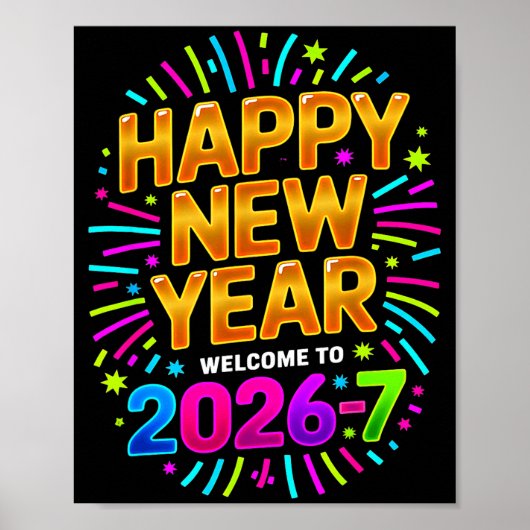New Year's Eve Happy New Year 2026-7 Funny 67 Kids Poster (Voorkant)