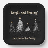 New Years Eve, helder en glanzend feestje Papieren Bordje (Voorkant)