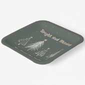 New Years Eve, helder en glanzend feestje Papieren Bordje (Gebogen)