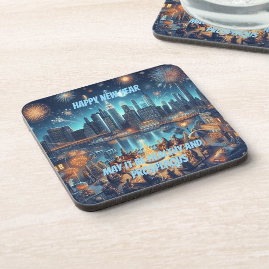 New Year's Eve in New York City Bier Onderzetter (Linkerzijde)