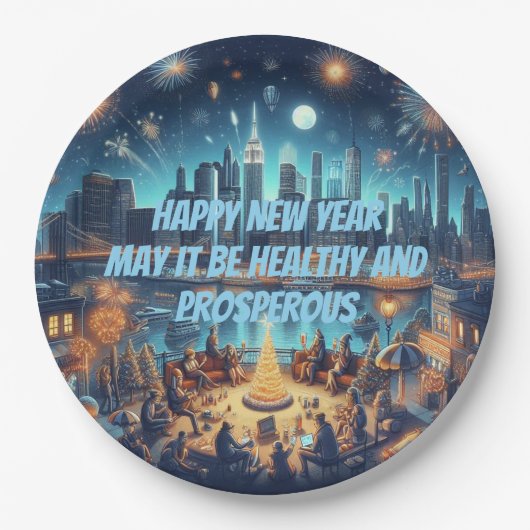 New Year's Eve in New York City Papieren Bordje (Voorkant)