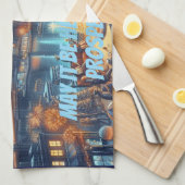 New Year's Eve in New York City Theedoek (Quarter Fold)