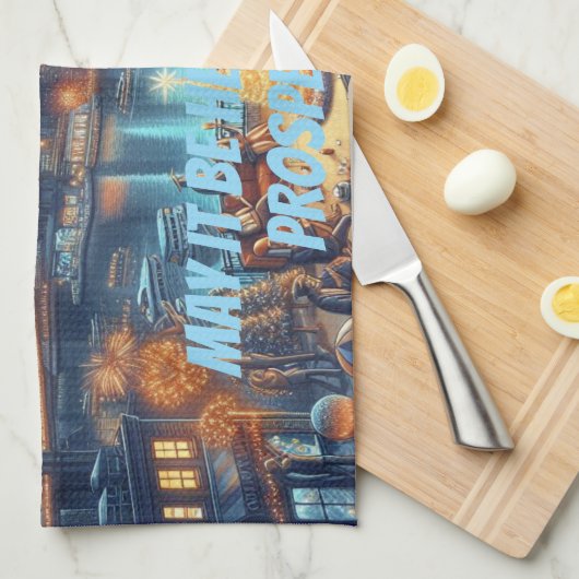 New Year's Eve in New York City Theedoek (Quarter Fold)