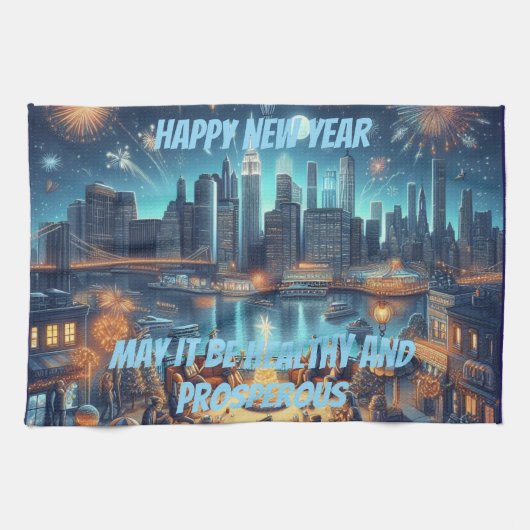 New Year's Eve in New York City Theedoek (Horizontaal)