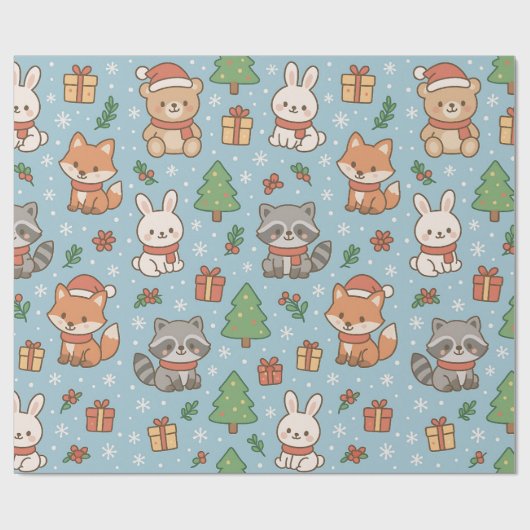 New Year's Eve in the forest Cadeaupapier (Vlak)