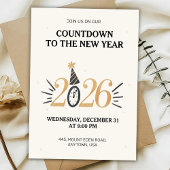 New Year's Eve invitation card Kaart