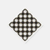 New Years Eve klok party papieren servetten (Hoek)