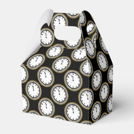 New Years Eve klok patroon partij gunst doos Bedankdoosjes