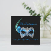 "New Year's Eve Masquerade Ball" — Blue Mask [1] Kaart (Staand voorkant)