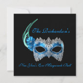 "New Year's Eve Masquerade Ball" — Blue Mask [1] Kaart (Voorkant)