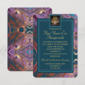 New Years Eve Masquerade Kaart (Voorkant / Achterkant)