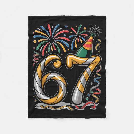 New Years Eve Number 67 Or 67th Birthday Cool Meme Fleece Deken (Voorkant)