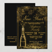 New Years Eve Party Bubbly Celebration Kaart (Voorkant / Achterkant)