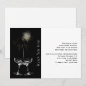 New Years Eve Party (Champagne en Fireworks) Kaart (Voorkant / Achterkant)