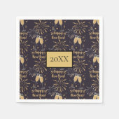 New Years Eve Party Champagne Fireworks Servet (Voorkant)