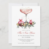 New Year's Eve Party Champagne Kaart (Voorkant)