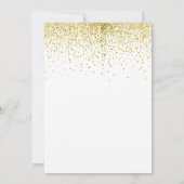 New Years Eve Party Champagne Toast Gouden Confett Kaart (Achterkant)