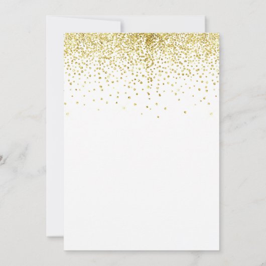 New Years Eve Party Champagne Toast Gouden Confett Kaart (Achterkant)