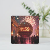New Year's Eve Party Countdown Clock Kaart (Staand voorkant)