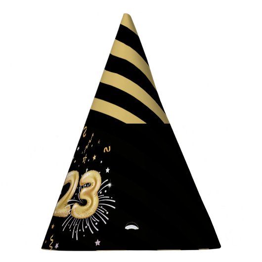 New Year's Eve Party Gold Black 2023 Feesthoedjes (Rechts)