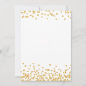 New Years Eve Party Gold Glitter Confetti Red Bow Kaart (Achterkant)