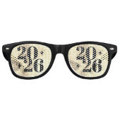 New Years Eve Party Gold Retro Zonnebril (Voorkant)