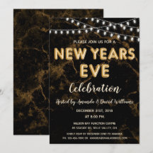 New Years Eve Party Gouden Zwarte Ballon Lights