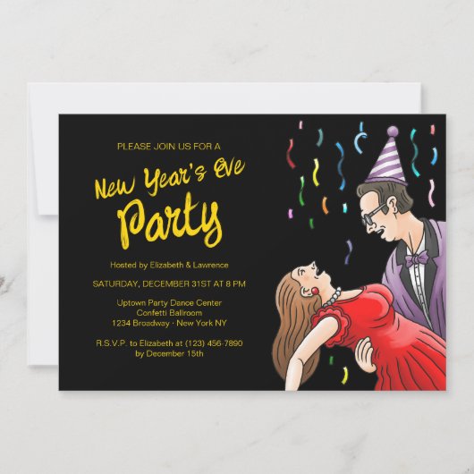 New Years Eve Party Kaart (Voorkant)
