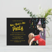 New Years Eve Party Kaart (Staand voorkant)