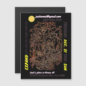 NEW YEAR'S EVE PARTY magnetische uitnodiging (Voorkant / Achterkant)