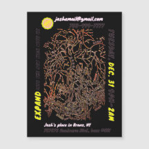 NEW YEAR'S EVE PARTY magnetische uitnodiging