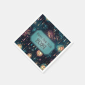 New Year's Eve Party servetten Kleurrijke klok Ont (Hoek)