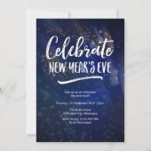 New Years Eve party sterrenhemel Uitnodiging (Voorkant)