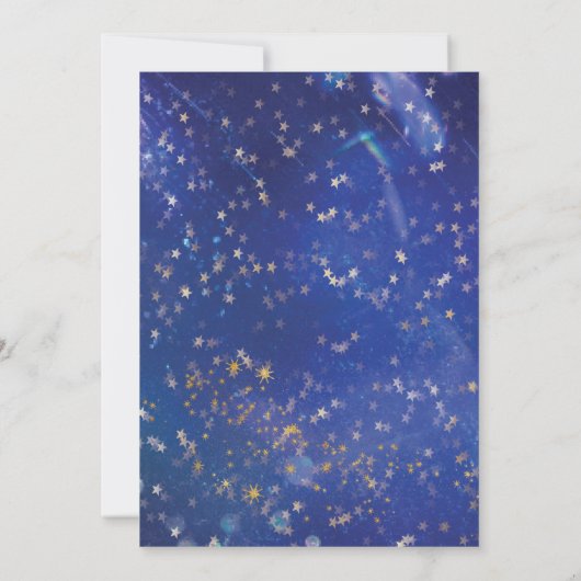 New Years Eve party sterrenhemel Uitnodiging (Achterkant)