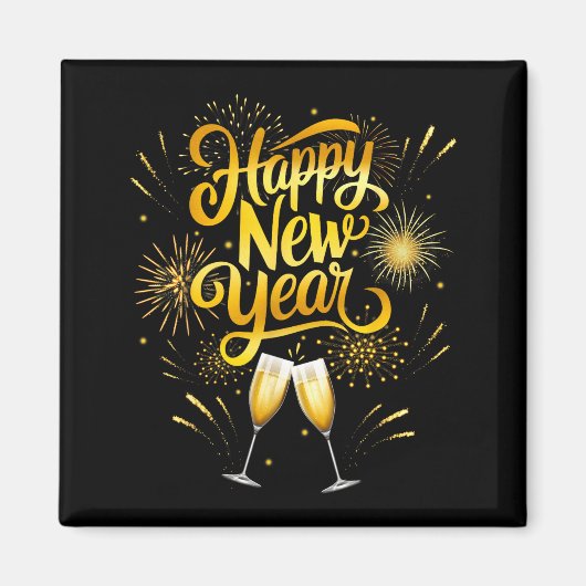 New Years Eve Party Supplies 2026 Happy New Year F Magneet (Voorkant)