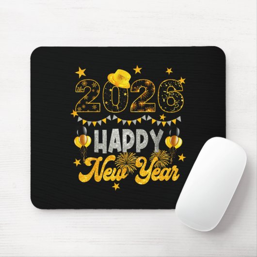 New Years Eve Party Supplies 2026 Happy New Year F Muismat (Met muis)