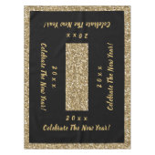 New Years Eve Party, Zwart en Goud Tafelkleed (Voorkant)