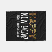 New Years Eve Pregnancy Announcement Also Im Pregn Fleece Deken (Voorkant (Horizontaal))