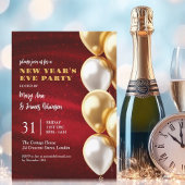 New Years Eve Rood Goud Glinsterende Sequins Ballo Kaart
